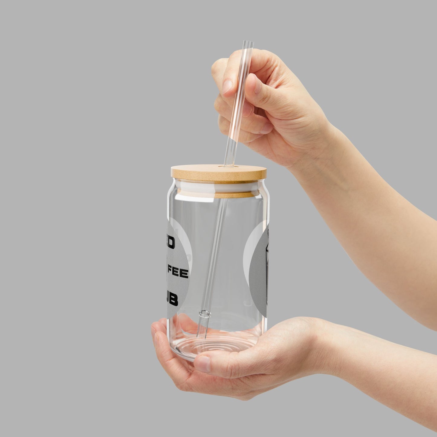 Iced Coffee Club Glass Sipper