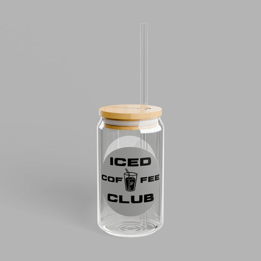 Iced Coffee Club Glass Sipper